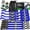 Blue, variant on Rhino USA 1" x 15' Ratchet Straps Tie Down Straps w/ S Hooks - 1,823lb Break Strength - Black 4 Pack