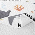 thumbnail image 5 of meiyoeat Kawaii Shark Twin Quilt Set For Kids,Colorful Ocean Animal Theme Twin Coverlet Set For Boys,2pcs, 5 of 7
