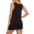 thumbnail image 3 of Ekouaer Sleeveless Pajamas Set for Women Casual Sleepwear Soft Pj Sets Tank Top and Shorts 2 Piece Loungewear for Summer, 3 of 7