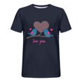 thumbnail image 4 of Camisas de Manga Larga para Hombres Imprimir Casual Cuello Redondo Blusa de Manga Corta, Camisas de Lino para Hombres, 4 of 8