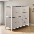 thumbnail image 2 of Comoda Cajonera 5 Cajones Mueble Organizador de Tela Madera beige L, 2 of 8
