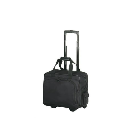 Black Rolling Computer Case (Brief w/ Wheels), • Made of 600D polyester • Foam padded sleeve for laptop in main compartment • 3 large open pockets and an accordion file • A zip down organized (Best App To Open Zip Files)