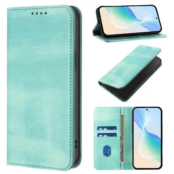 Wallet Case for Samsung Galaxy A17 / A26, PU Leather Flip Folio Phone Case with Card Holder Kickstand Magnetic Closure Protective Cover for Samsung Galaxy A17 / A26, Mint