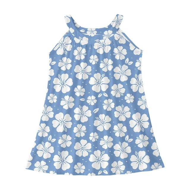 Robe d'Été Sans Manches pour Filles, Imprimé Graphique, Couverture de Plage pour Enfant, Taille 9-10T