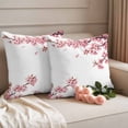 thumbnail image 2 of Pink Flower Pillow Covers 2 Pack Watercolor Spring Pink Cherry Blossoms Floral Branch Plant Pillowcase Waterproof Outdoor Throw Pillow Cover for Patio Garden Square Cushion 20”x20”, 2 of 9