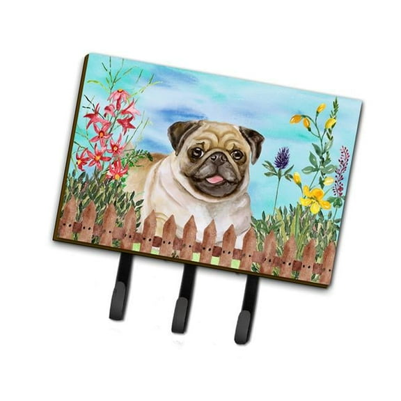Fawn Pug Spring Leash or Key Holder
