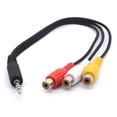 thumbnail image 4 of 3.5 to RCA Audio Splitter Cable, 3.5mm Mini 1/8" TRS Stereo Male to 3 RCA Female Jack Adapter Cord - 25cm, 4 of 5