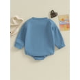 thumbnail image 4 of Bagilaanoe Newborn Baby Boy Oversized Romper Sweatshirt Long Sleeve Bodysuits Letter Print Pullover 3M 6M 12M 18M Infant Casual Tee Tops, 4 of 9