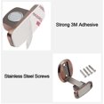 thumbnail image 3 of Tope de puerta magnético de metal resistente con tornillos autoadhesivos ocultos 3M para montaje en suelo, 1 pieza, bronce rojo, 3 of 4