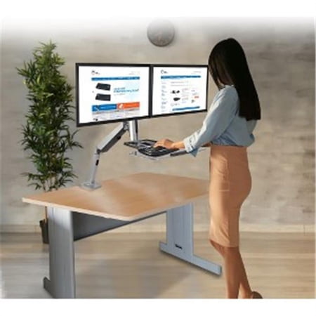 UPC: 0662774040905 | Siig CE-MT2G12-S1 Desk Mount for 2 LCD Displays for  Black