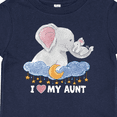 thumbnail image 4 of Inktastic I Love My Aunt Cute Elephants with Moon and Stars Boys or Girls Baby T-Shirt, 4 of 5