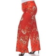 thumbnail image 4 of White Mark Women's Plus Size Floral Paisley Printed Palazzo Pants, 4 of 5