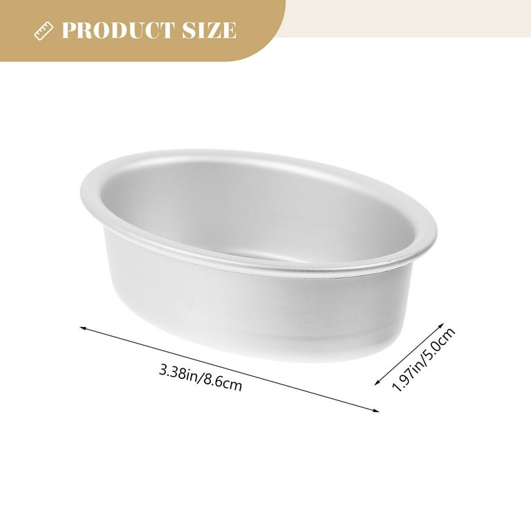 10Pcs Cake Pan Stainless Steel Cake Pan Oval Shape Baking Pans Small Baking Pans Nonstick Baking Pans