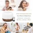 thumbnail image 2 of Aromatherapy Essential Oil Diffuser for Room: Air Humidifier Aroma Scent Cool Mist Diffuser Colorful Lights Wood Cute Small Large Waterless Auto Off Ultrasonic Diffusers for Home Bedroom (300ml), 2 of 8