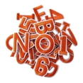 thumbnail image 1 of Parches de letras y números perfecl apliques variados para ropa Camisas Bolsos Naranja, 1 of 8