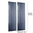 thumbnail image 2 of Light Filtering Sheer Curtains 2 Panels Set Voile Window Drapes Treatments for Bedroom Bathroom Kitchen Living Room Home Decor Soft Airy Semi-Transparent, 2 of 7