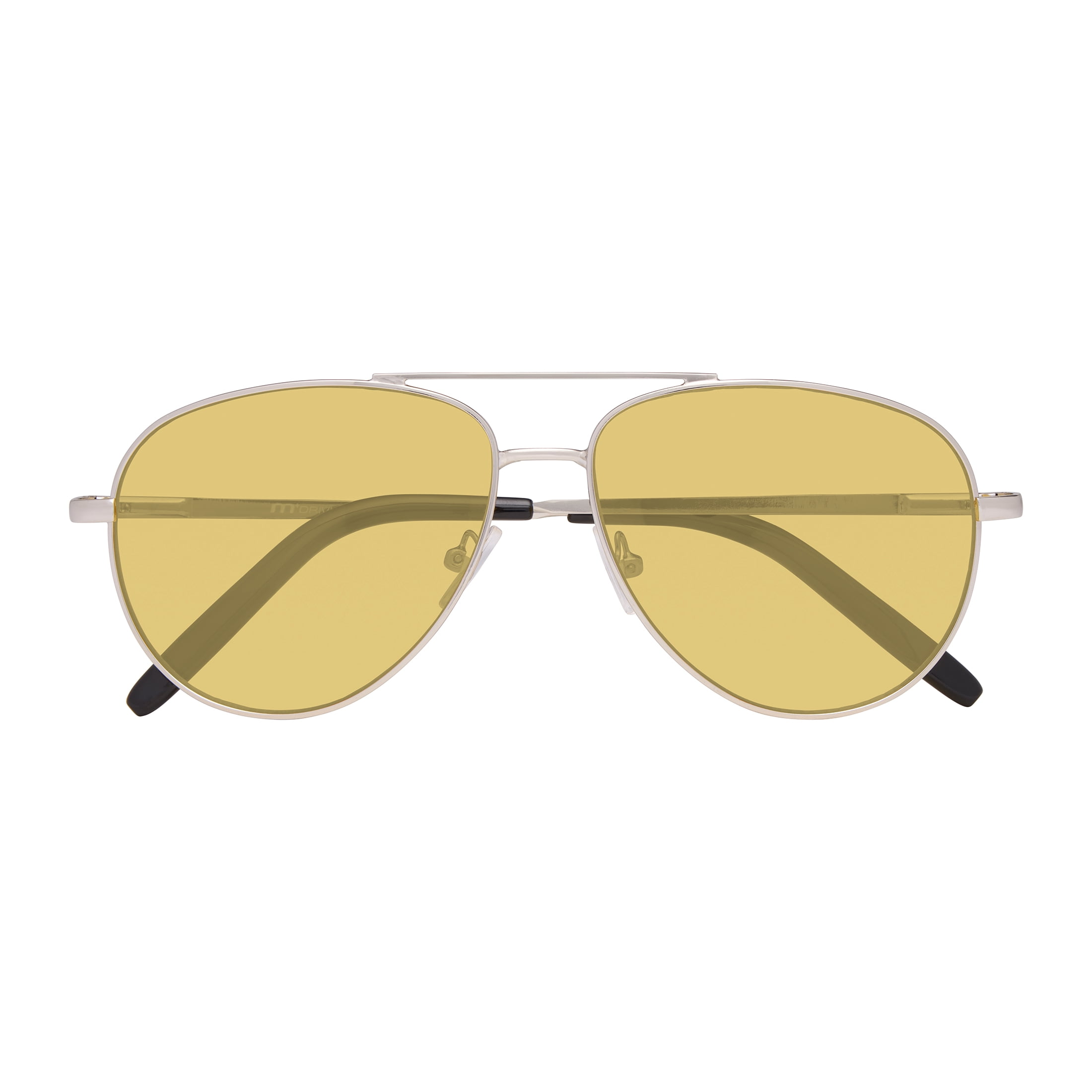M+ Unisex Metal Protective Eyewear Driving Glasses with Yellow Lenses