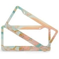 thumbnail image 2 of Multicolored Pink Blue Swirl License Plate Cover 2 Pack Flow Marble Painting License Plate Cover Frame for Girl Women Men Vehicles 2 Hole Metal License Plate Frames, 2 of 6