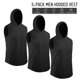 thumbnail image 5 of Paquete de 3 camisetas sin mangas para hombre con capucha, secado rápido, gimnasio, entrenamiento, f Abanopi Chaleco con capucha de los hombres, 5 of 7