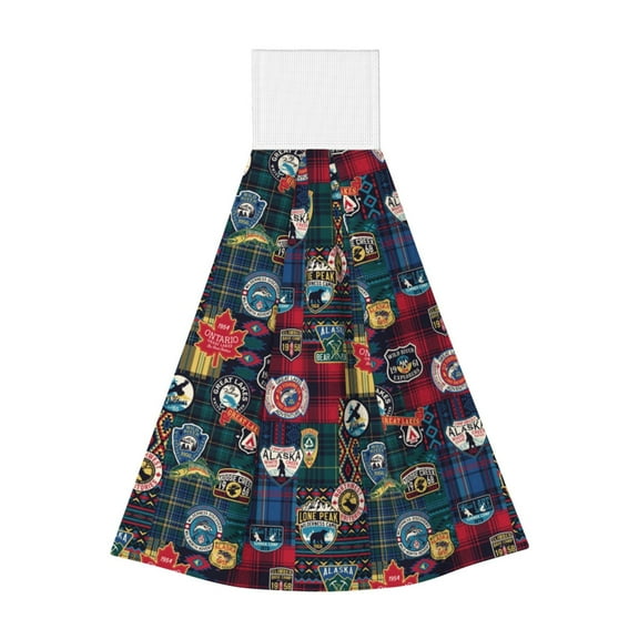 Yiaed Adventure Camping Badge Print Coral Velvet Wipes Absorbent Wipes Cleaning Cloths Household Table and Dish Wiping Cloths