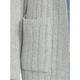 thumbnail image 4 of No Boundaries Juniors Cardigan Sweater with Faux Sherpa Hood, 4 of 5