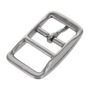 C5384 Nickel Matte, Double Bar Buckle, Solid Brass-LL