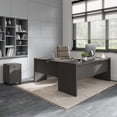 thumbnail image 3 of Echo 72W L Shaped Computer Desk with Drawers in Charcoal Maple - Engineered Wood, 3 of 6