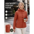 thumbnail image 3 of TRYSIL Women's Lightweight Puffer Jacket Packable Hooded Full-Zip Layering Coat, 3 of 8