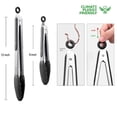 thumbnail image 3 of Pinzas de cocina HOTEC Premium de acero inoxidable con puntas de silicona, 3 of 9