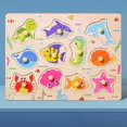 thumbnail image 5 of Children's Mushroom Nails Hand Grab Board Early Education Puzzle Wooden Puzzle Toys Fruit And Vegetable Cognitive Plane Puzzle Puzzle, 5 of 5