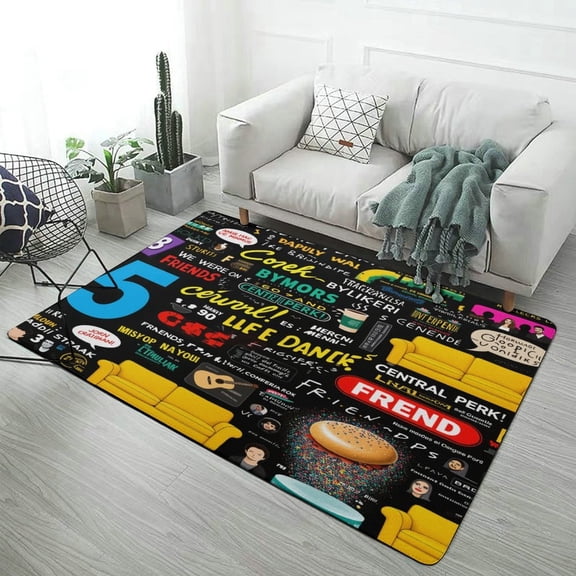 FRIENDS TV SHOW COLLAGE-1 Carpet for Home Decoration Soft Comfy Rugs for Bedroom Living Room Bathroom Entrance Non-slip Comfort Mat