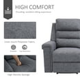 Modern 2 Seater Manual Reclining Sofa Loveseat Couch with Linen