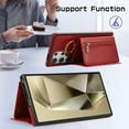 thumbnail image 4 of ELEHOLD Case for Samsung Galaxy S24 Ultra, Zipper Leather Wallet Crossbody Case with Detachable Ring Kickstand & Card Slots,Red, 4 of 9