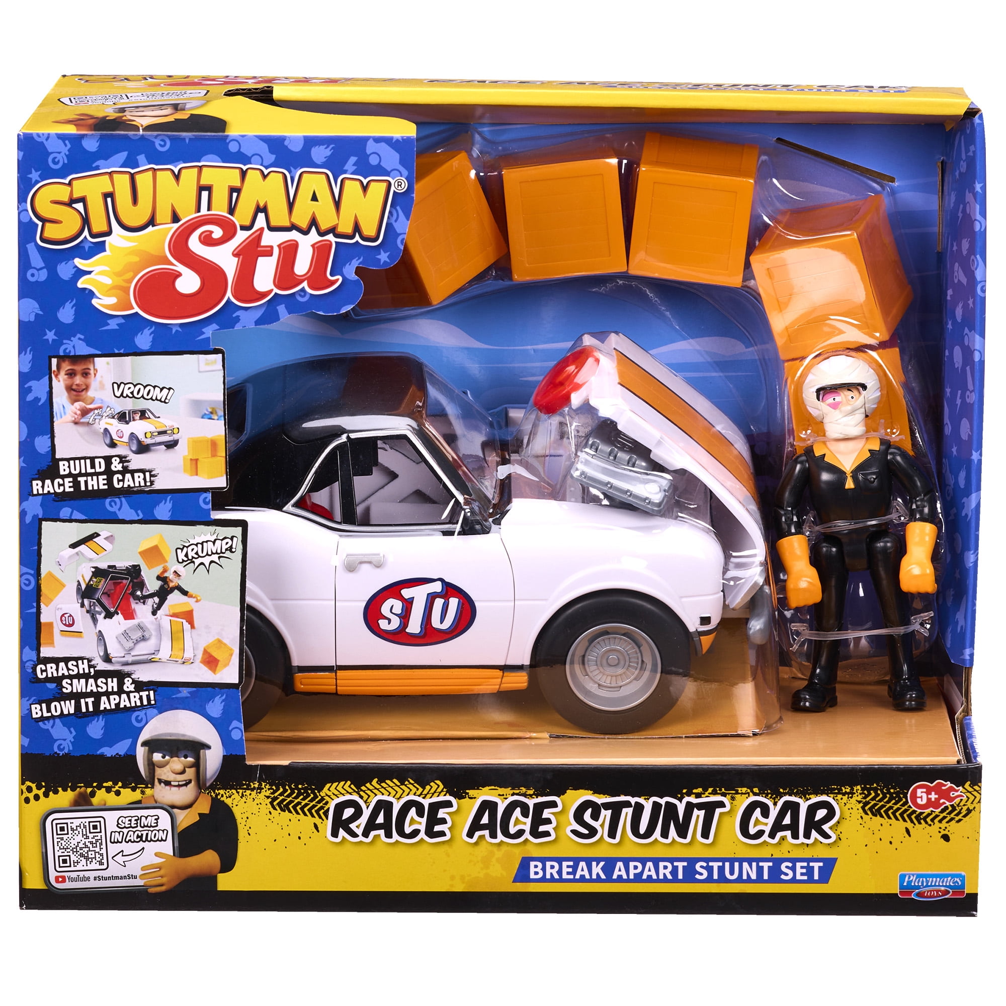Stuntman Stu - Race Ace Stunt Car Play Vehicle by Playmates Toys