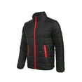 thumbnail image 3 of Abrigo de invierno acolchado para hombre, de manga larga, cuello alto, chaqueta con cremallera completa, abrigo cálido y resistente al viento, 3 of 6