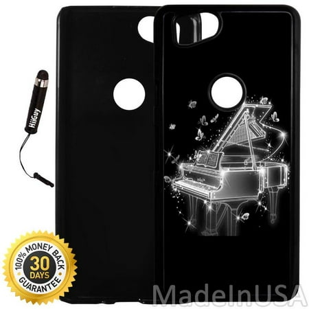 Custom Piano Covers Custom Google Pixel 2 Case (Black White Piano) Plastic Black Cover Ultra Slim | Lightweight | Includes Stylus Pen by Innosub ()
