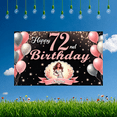 thumbnail image 4 of Festive Banner Happy 72nd Birthday Balloon Celebration Elegant Design for Birthday Party Celebration Photography Backdrop, 4 of 7