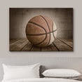 thumbnail image 3 of wall26 Canvas Print Wall Art Retro Faded Basketball on Wood Panels Sports Athletes Photography Modern Art Contemporary Scenic Urban Multicolor for Living Room, Bedroom, Office - 16"x24", 3 of 5