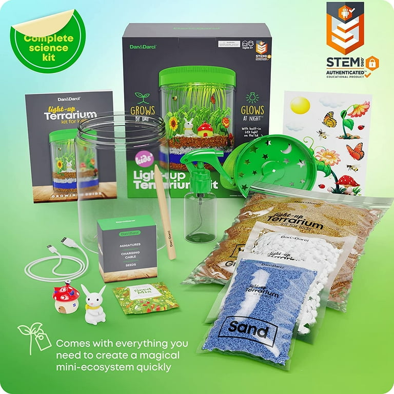 Kit de terrariums à LED à monter soi-même, lampe de nuit, aquarium,  terrarium lumineux pour enfants – Kits scientifiques d'activités – Cadeaux  pour enfants – Arts et travaux manuels (style a) 