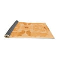 thumbnail image 2 of Ahgly Company Indoor Round Abstract Orange Modern Area Rugs, 3' Round, 2 of 4