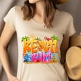 thumbnail image 4 of Tropical Beach Bum Shirt – Colorful Vacation Graphic Tee, Maroon, Size 3XL, 4 of 6