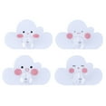 thumbnail image 1 of Graflsoa 4-Pack Cloud-Inspired Adhesive Hooks for Damage-Free Wall Mounting, 3kg Capacity, PVC & PS Material, Easy Installation for Doors & Walls, 1 of 6