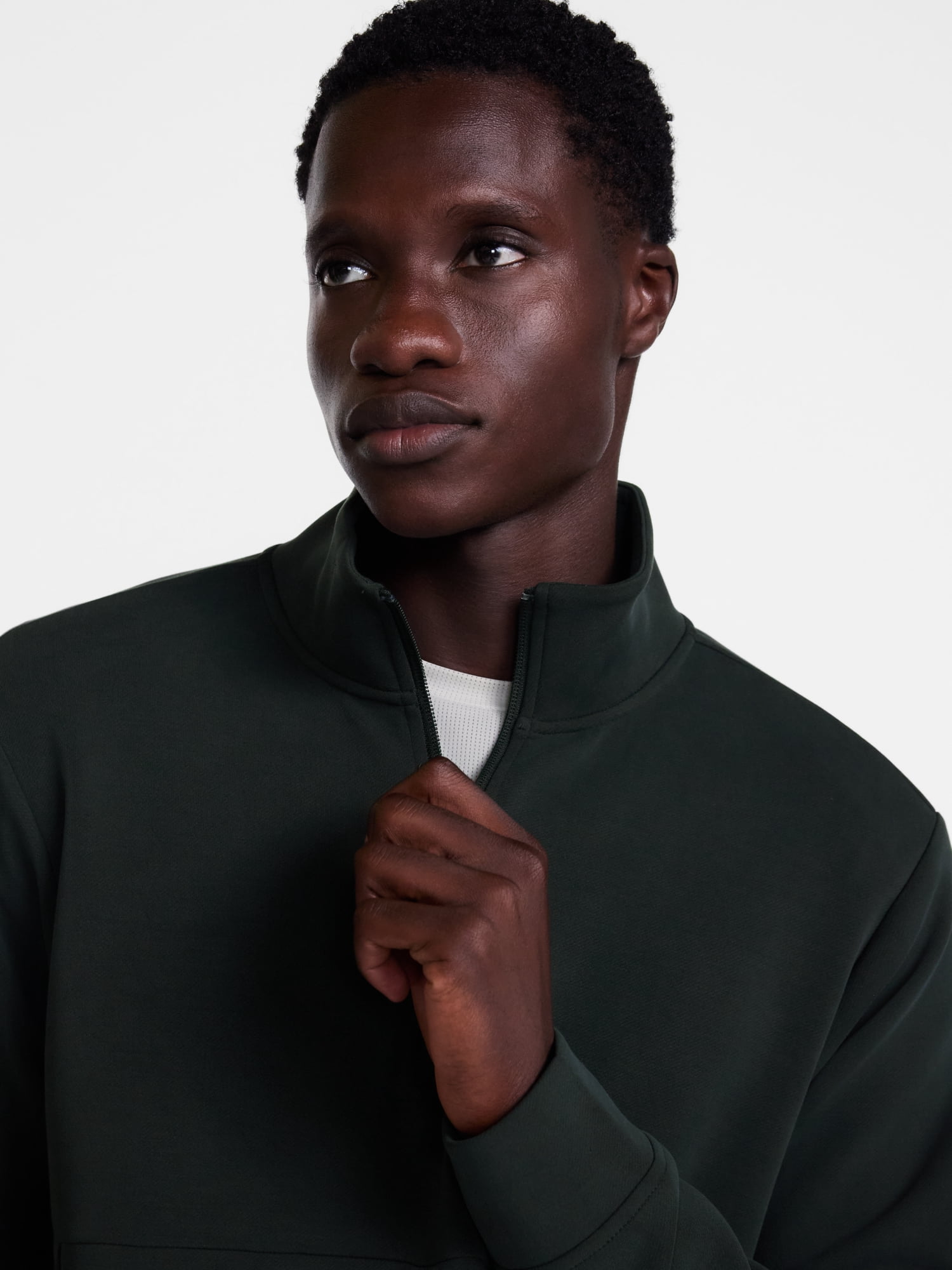 Avia Men's Twill ScubaKnit Quarter Zip Pullover Sweatshirt, Sizes XS-4XLT