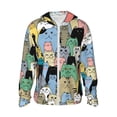 thumbnail image 1 of Balery Different Cats Sudadera ligera de manga larga con capucha y protección solar UPF 50+ para hombre y mujer, ideal para pesca y running-3X-Large, 1 of 7