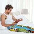 thumbnail image 7 of Mens Pajama Pants, Funny Dinosaur Riding Motorcycle Soft Sleep & Lounge Pants for Men, Cuteness Casual PJ Bottoms Pants with Pockets, 7 of 7