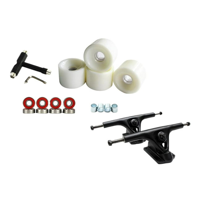 S SERENABLE Support de Pont pour Camions Planche à Roulettes 7 Pieds' ABEC-11 Roulements Roues Pièce, Résistant à l'Usure Blanc