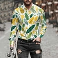 thumbnail image 7 of Xzbqbs Hawaiian Shirt for Men Long Sleeve Button Down Printed Dress Shirts Casual Fashion Lightweight Regular Fit Beach Shirts, 7 of 7