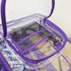 thumbnail image 4 of Bolsa Mochila transparente Gran capacidad Compras Mochila Viajes Ocio (Púrpura), 4 of 8