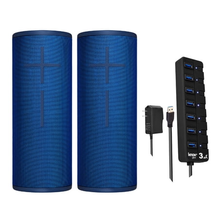 UPC: 0663701804188 | Ultimate Ears MEGABOOM 3 Wireless Bluetooth Speaker Pair (Blue) and USB 3.0 Hub