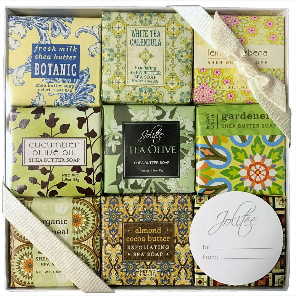 French Milled Botanical Soap Sampler Set in Nine Fabulous Scents
